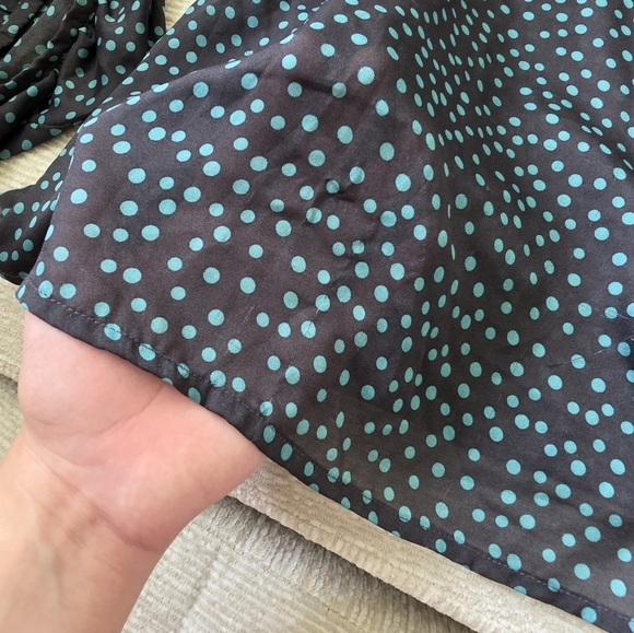 LOFT Polka Dot Women's Top Sheer - Picture 3 of 4